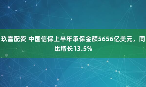 玖富配资 中国信保上半年承保金额5656亿美元，同比增长13.5%